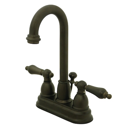 Kingston Brass 4" Centerset Bathroom Faucet, Oil Rubbed Bronze KB3615AL